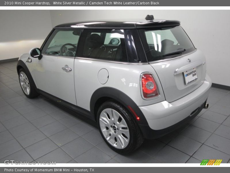 White Silver Metallic / Camden Tech White Leather/Carbon Black 2010 Mini Cooper Hardtop