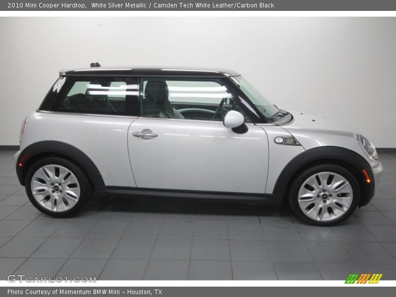 White Silver Metallic / Camden Tech White Leather/Carbon Black 2010 Mini Cooper Hardtop