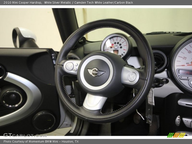 White Silver Metallic / Camden Tech White Leather/Carbon Black 2010 Mini Cooper Hardtop
