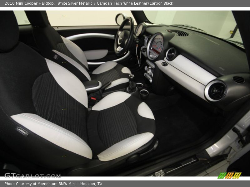 White Silver Metallic / Camden Tech White Leather/Carbon Black 2010 Mini Cooper Hardtop