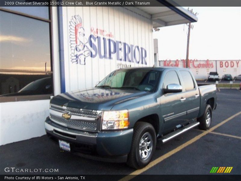 Blue Granite Metallic / Dark Titanium 2009 Chevrolet Silverado 1500 LS Crew Cab