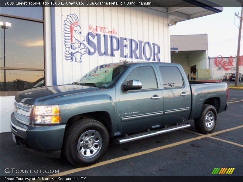 Blue Granite Metallic / Dark Titanium 2009 Chevrolet Silverado 1500 LS Crew Cab