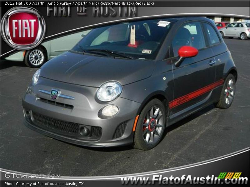 Grigio (Gray) / Abarth Nero/Rosso/Nero (Black/Red/Black) 2013 Fiat 500 Abarth