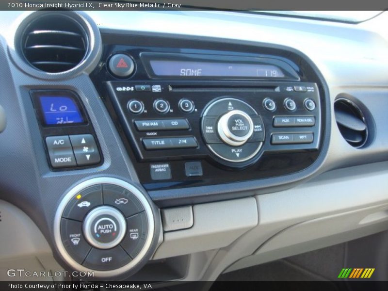 Controls of 2010 Insight Hybrid LX