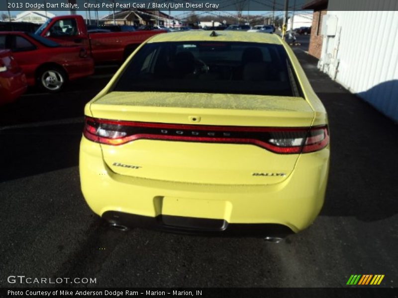 Citrus Peel Pearl Coat / Black/Light Diesel Gray 2013 Dodge Dart Rallye
