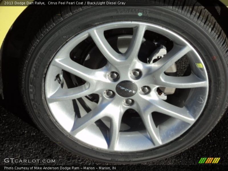 Citrus Peel Pearl Coat / Black/Light Diesel Gray 2013 Dodge Dart Rallye