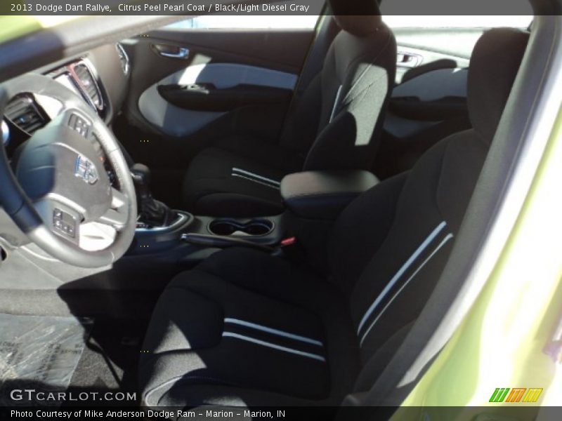 Citrus Peel Pearl Coat / Black/Light Diesel Gray 2013 Dodge Dart Rallye