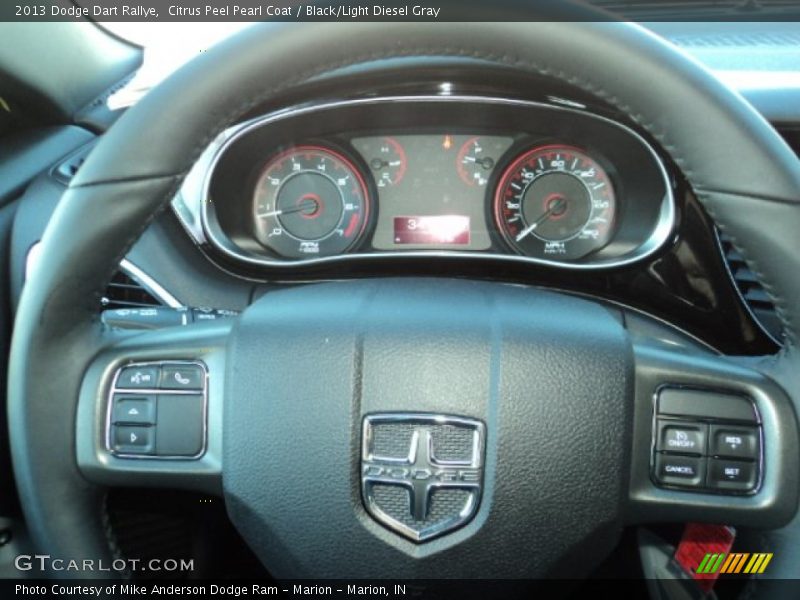 Citrus Peel Pearl Coat / Black/Light Diesel Gray 2013 Dodge Dart Rallye