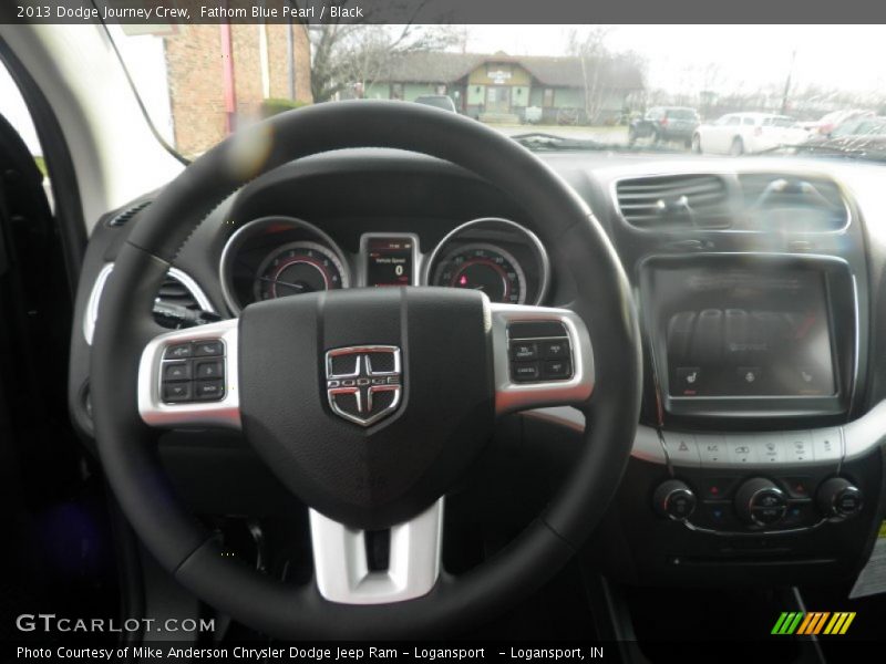 Fathom Blue Pearl / Black 2013 Dodge Journey Crew