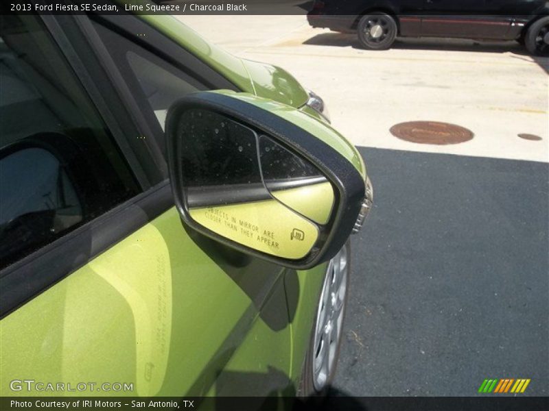 Lime Squeeze / Charcoal Black 2013 Ford Fiesta SE Sedan