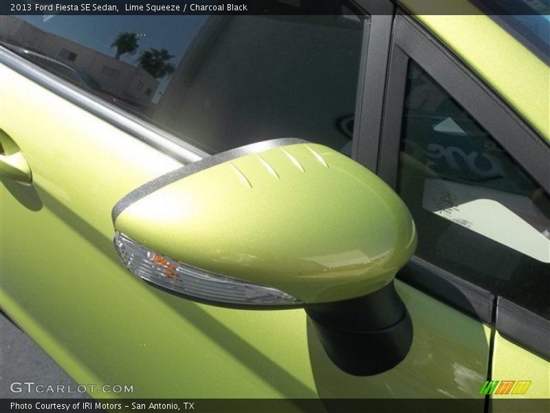 Lime Squeeze / Charcoal Black 2013 Ford Fiesta SE Sedan
