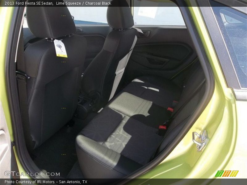 Lime Squeeze / Charcoal Black 2013 Ford Fiesta SE Sedan