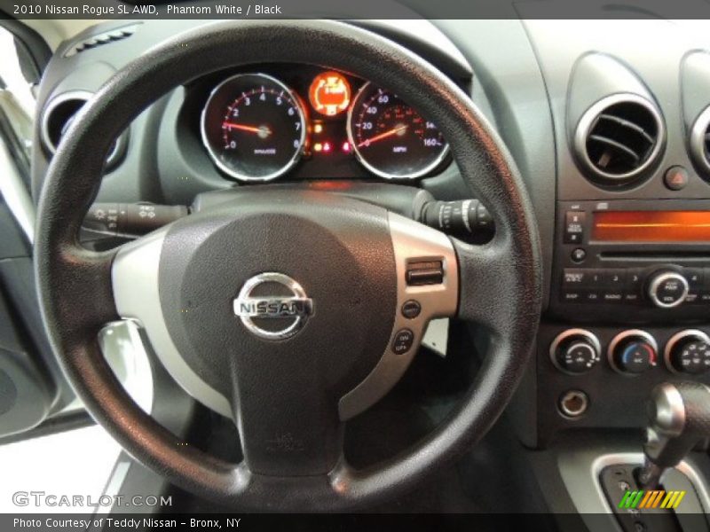 Phantom White / Black 2010 Nissan Rogue SL AWD
