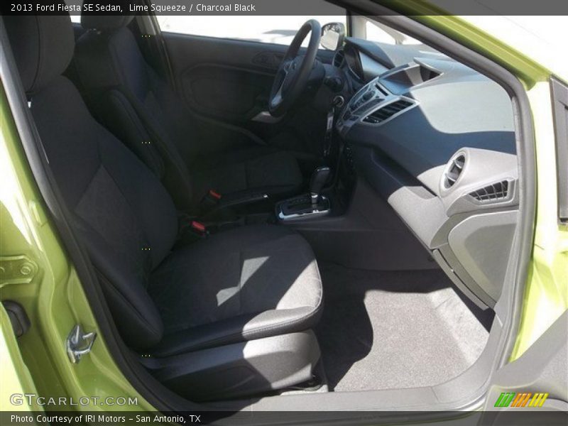Lime Squeeze / Charcoal Black 2013 Ford Fiesta SE Sedan