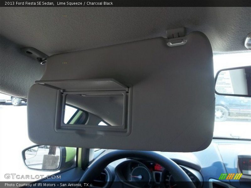 Lime Squeeze / Charcoal Black 2013 Ford Fiesta SE Sedan