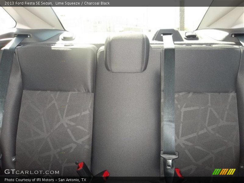 Lime Squeeze / Charcoal Black 2013 Ford Fiesta SE Sedan