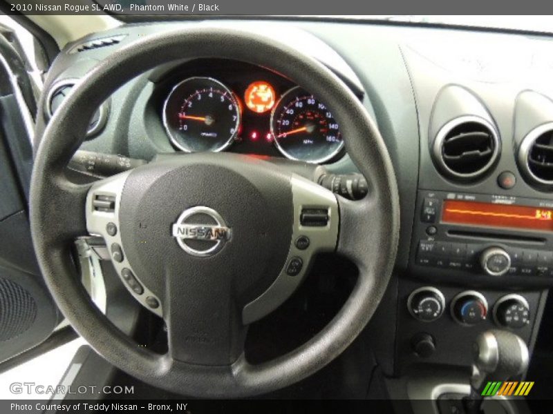 Phantom White / Black 2010 Nissan Rogue SL AWD