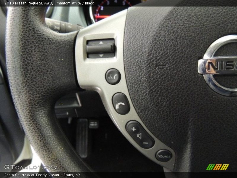 Phantom White / Black 2010 Nissan Rogue SL AWD