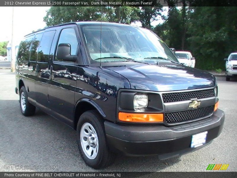 Dark Blue Metallic / Medium Pewter 2012 Chevrolet Express LS 1500 Passenger Van