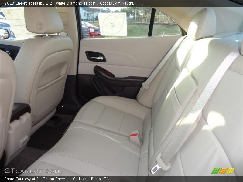 White Diamond Tricoat / Cocoa/Light Neutral 2013 Chevrolet Malibu LTZ