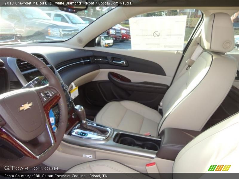 White Diamond Tricoat / Cocoa/Light Neutral 2013 Chevrolet Malibu LTZ