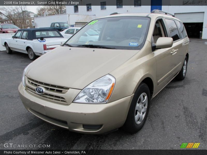 Sunset Gold Metallic / Beige 2008 Kia Sedona LX