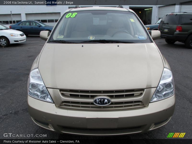 Sunset Gold Metallic / Beige 2008 Kia Sedona LX