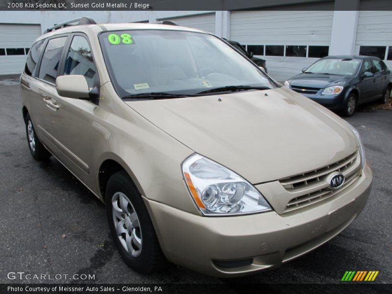 Sunset Gold Metallic / Beige 2008 Kia Sedona LX