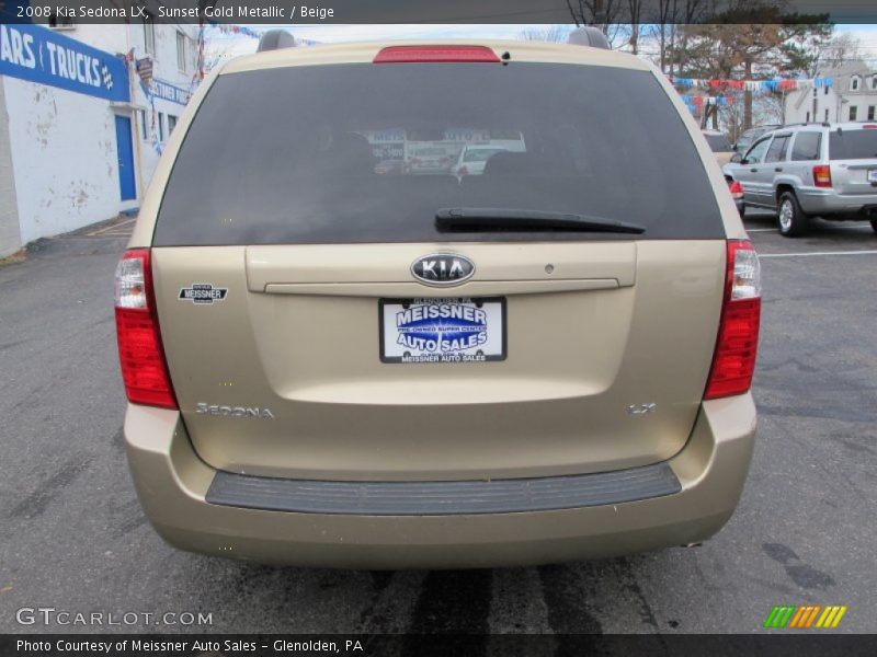 Sunset Gold Metallic / Beige 2008 Kia Sedona LX
