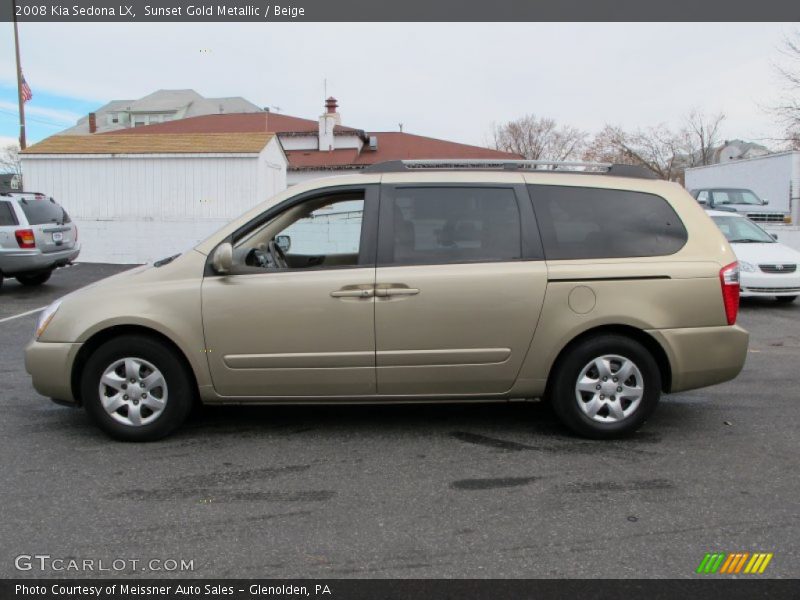 Sunset Gold Metallic / Beige 2008 Kia Sedona LX
