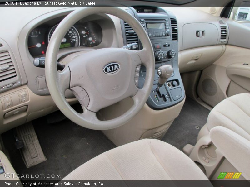 Sunset Gold Metallic / Beige 2008 Kia Sedona LX