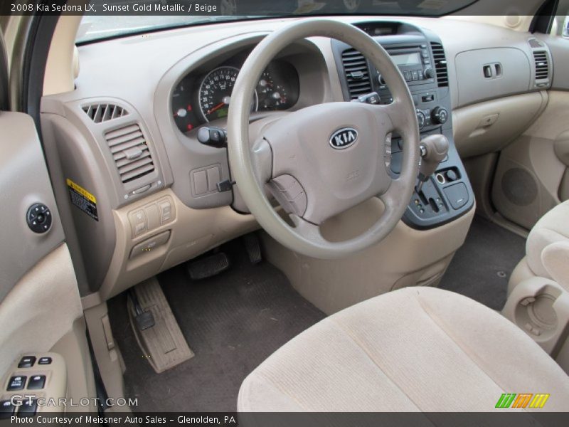 Sunset Gold Metallic / Beige 2008 Kia Sedona LX
