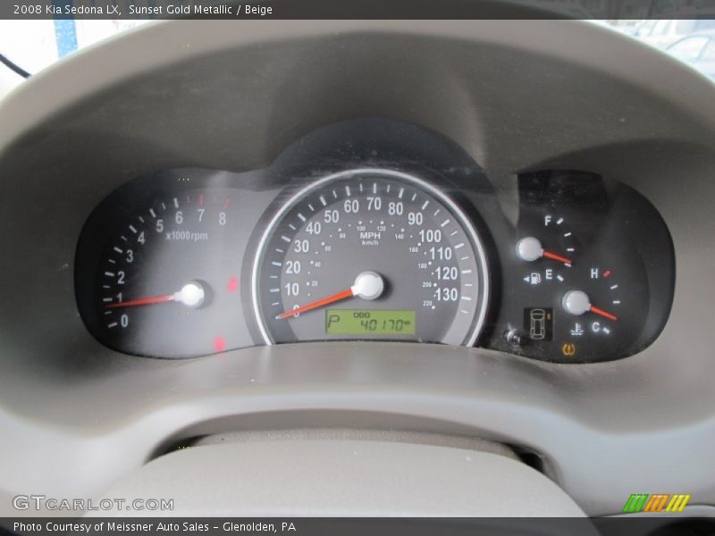 Sunset Gold Metallic / Beige 2008 Kia Sedona LX