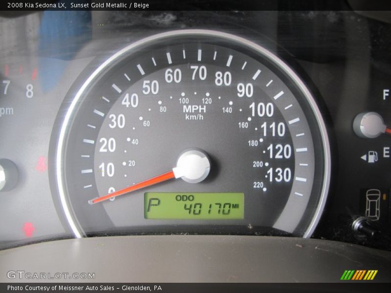 Sunset Gold Metallic / Beige 2008 Kia Sedona LX