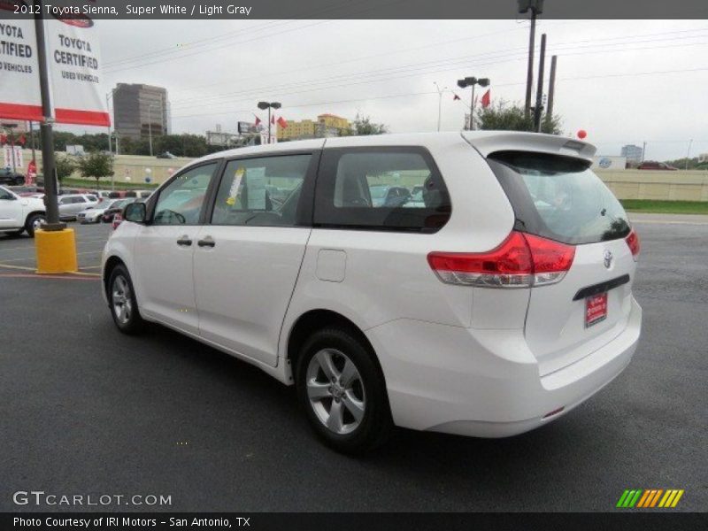 Super White / Light Gray 2012 Toyota Sienna