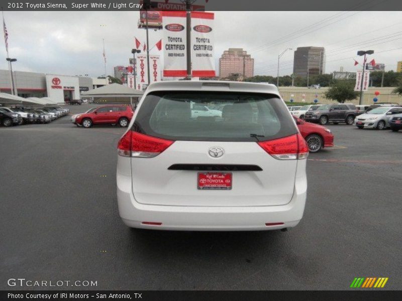 Super White / Light Gray 2012 Toyota Sienna