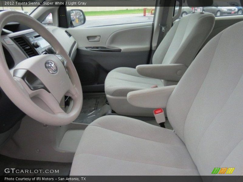 Super White / Light Gray 2012 Toyota Sienna