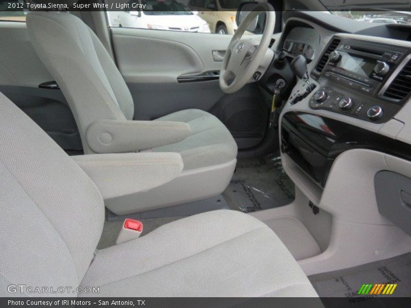 Super White / Light Gray 2012 Toyota Sienna