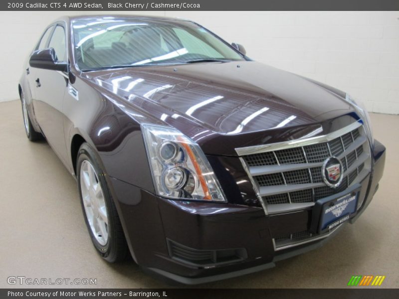 Black Cherry / Cashmere/Cocoa 2009 Cadillac CTS 4 AWD Sedan