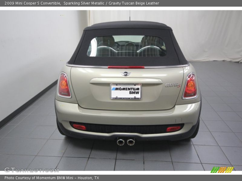 Sparkling Silver Metallic / Gravity Tuscan Beige Leather 2009 Mini Cooper S Convertible