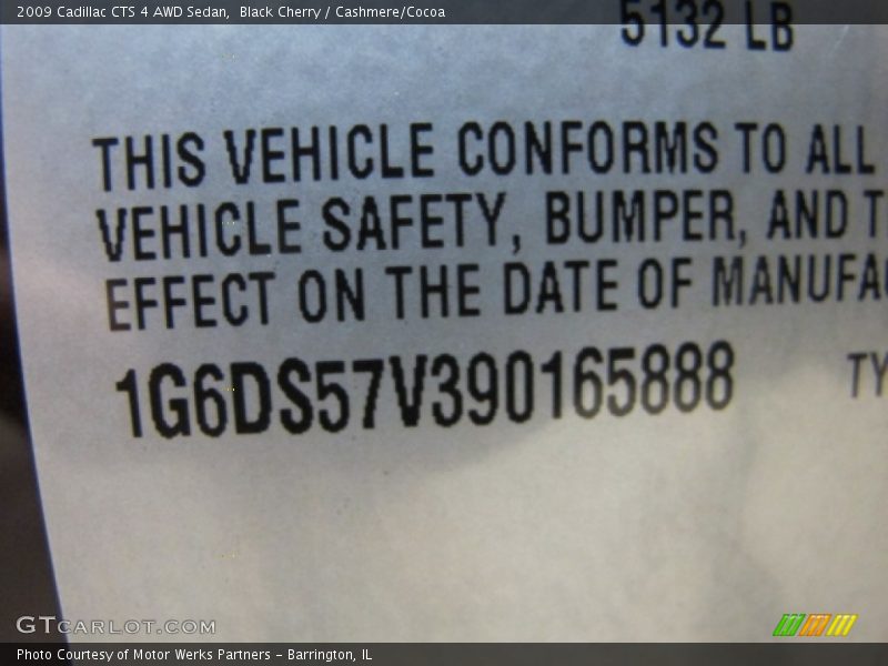 Black Cherry / Cashmere/Cocoa 2009 Cadillac CTS 4 AWD Sedan