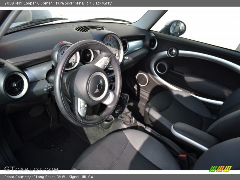 Pure Silver Metallic / Black/Grey 2009 Mini Cooper Clubman