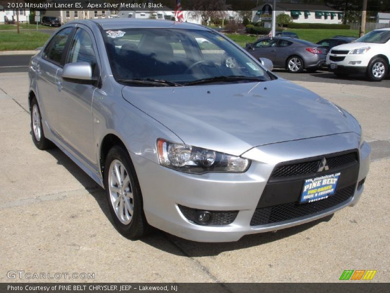 Apex Silver Metallic / Black 2010 Mitsubishi Lancer ES