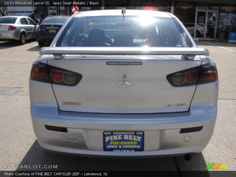 Apex Silver Metallic / Black 2010 Mitsubishi Lancer ES