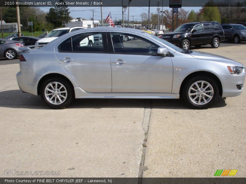 Apex Silver Metallic / Black 2010 Mitsubishi Lancer ES