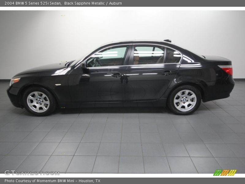 Black Sapphire Metallic / Auburn 2004 BMW 5 Series 525i Sedan