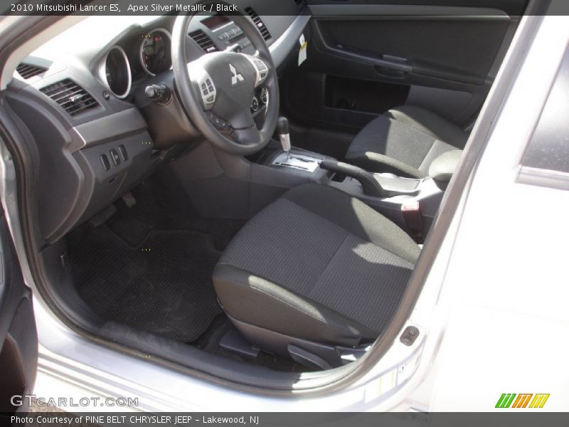 Apex Silver Metallic / Black 2010 Mitsubishi Lancer ES
