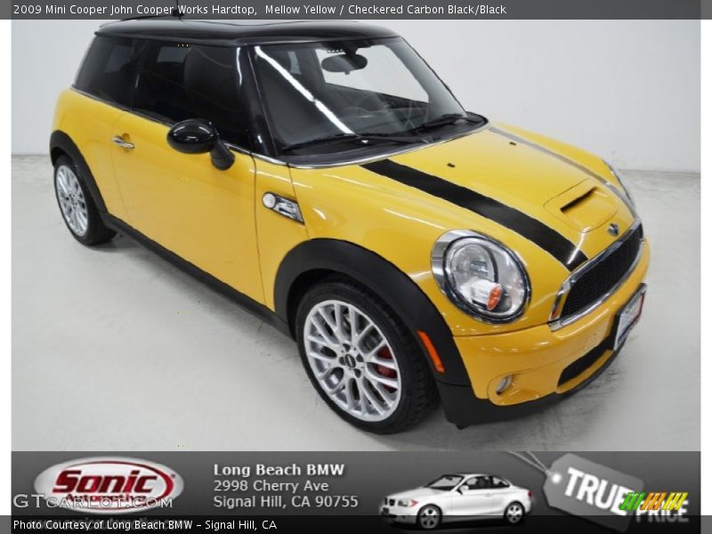 Mellow Yellow / Checkered Carbon Black/Black 2009 Mini Cooper John Cooper Works Hardtop