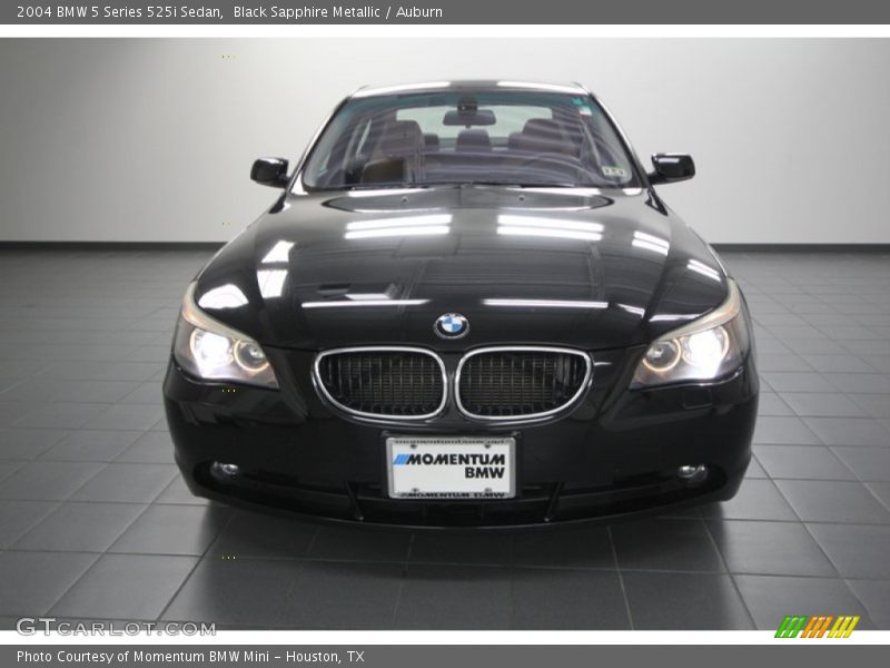Black Sapphire Metallic / Auburn 2004 BMW 5 Series 525i Sedan
