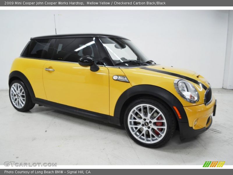 Mellow Yellow / Checkered Carbon Black/Black 2009 Mini Cooper John Cooper Works Hardtop